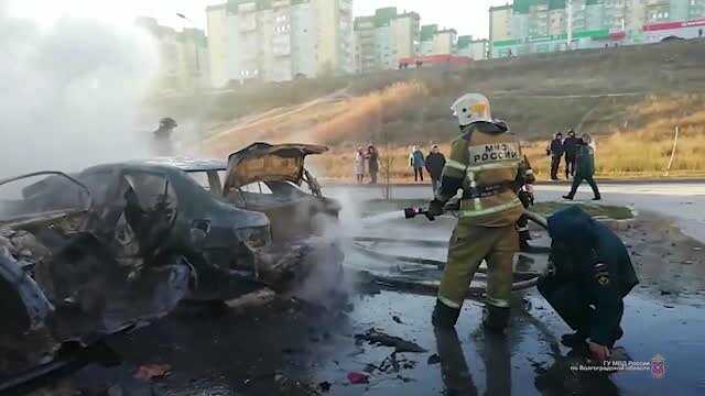 Появилось видео с места гибели российского ребенка в сгоревшем автомобиле